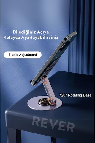 Masaüstü Telefon Tutucu Metal Katlanabilir 360 Ayarlanabilir Yükseklik Açı Ayarlı Sku: Smg8690010056207