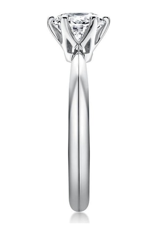 Sarı Bague Ringen 1.0 Karat D Renk Mozanit Alyans Kadınlar Için En Kaliteli 18 K Beyaz Altın Renk 925 Ayar Gümüş Takı