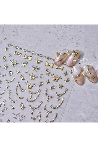 Flybuy 1 Adet 5d Elmas Yıldız Zincir Tırnak Sanat Çıkartmaları Lüks Tl056