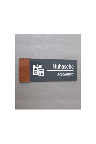 Smartad Wooden Serisi Muhasebe Yönlendirme Tabelası Standart