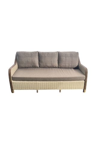 Tu Tienda Ravenna 3 1 1 Masa 2 Puf Bahçe Balkon Mobilyası,sütlü Kahve Kayrak Gri