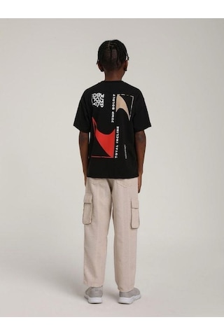 Jack Lions Erkek Çocuk Pamuklu Jump Baskılı T-shirt-15642 Siyah
