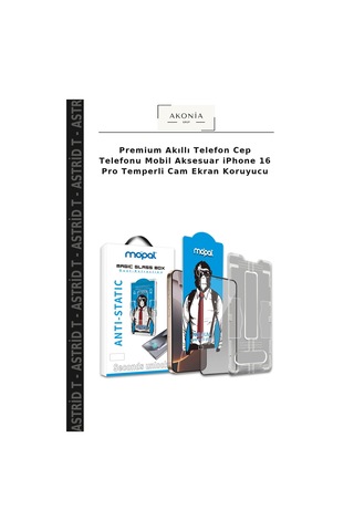 Premium Akıllı Telefon Cep Telefonu Mobil AksesuarApple iPhone Uyumlu 16 Pro Temperli Cam Ekran Koruyucu