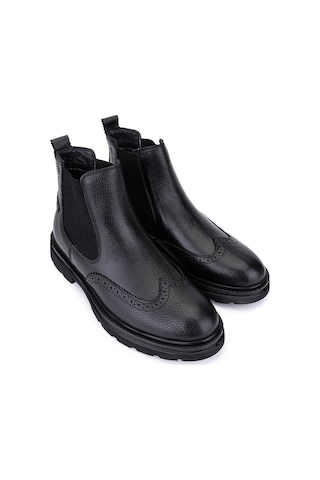 Tamer Tanca Erkek Hakiki Deri Siyah Casual Bot 1087 128 Erk Bot Sk25-26 Sıyah Siyah