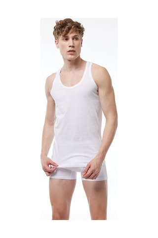 Malabadi Erkek Beyaz 4 Lü Paket %100 Pamuk Penye Atlet 002-e Beyaz