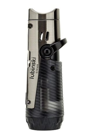 Lubinski Lion İğneli + Delicili Tek Torch Puro Çakmağı Gunmetal