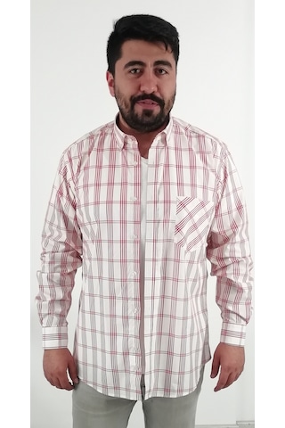 Tousus Regular Fit Ekose Erkek Gömlek Kls-4051-tss Kırmızı
