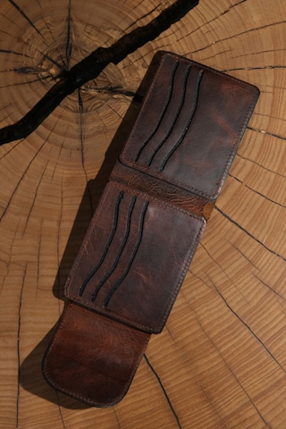 Lenax Leather Mono Hakiki Deri Erkek Cüzdan Gerçek Deri Kartlık Ve Bozuk Para Bölmeli Taba