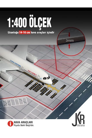 1/400 Ölçek Uçaklar İçin Premium Havaalanı & Pist Diorama Zemini 20 30 Cm - 1 Parça