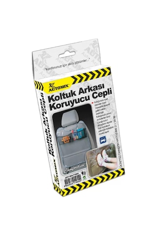 Automix Koltuk Arkası Cepli Koruyucu Fileli Yıkanabilir 60x44cm