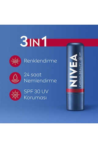 Nivea Renkli Dudak Bakım Kremi ve Yanak Balmı SPF30 Red