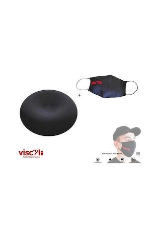 Viscoli Nano Yıkanabilir Maske + Yuvarlak Oturma Simidi Siyah