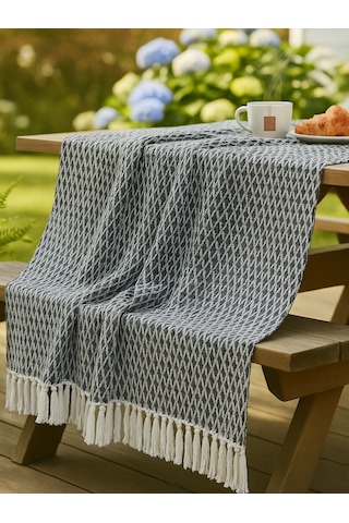 Beylini Çok Amaçlı Örtü Koltuk Çekyat Kilim Yatak Piknik Örtüsü Zemin Kaplama Yıkanabilir Saçaklı 170x200 Cm Siyah