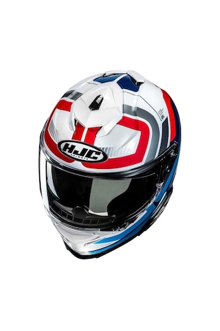 Hjc İ71 Vız Mc21 Kapalı Kask Beyaz - Kırmızı - Mavi