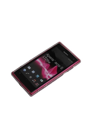 Xperia Acro İle Uyumlu S Desenli Şeffaf Silikon Kılıf Beyaz Renk