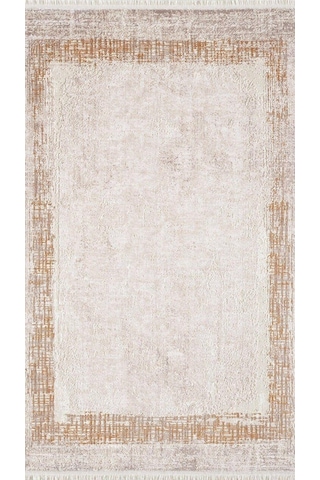 By Özer Halı Vizon Renk Terra Bordürlü Modern Artemis Halı Gotik 02242e Salon Halısı Çok Renkli