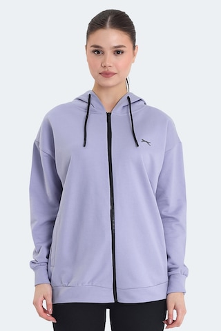 Slazenger Kathleena 2 Li Set Kadın Sweatshırt Gri - Mor