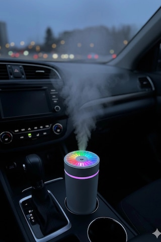 Blackbird Kt-h04 Beyaz Oto İçi Ofis Ev Hava Nemlendirici Işıklı Buhar Koku Makinası