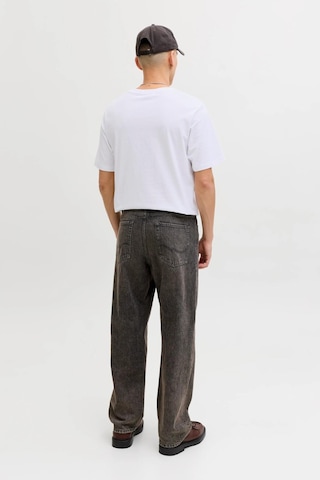 Jack & Jones Jorcatskılls Front Baskılı Erkek Tişört Bisiklet Yaka Kısa Kollu Beyaz