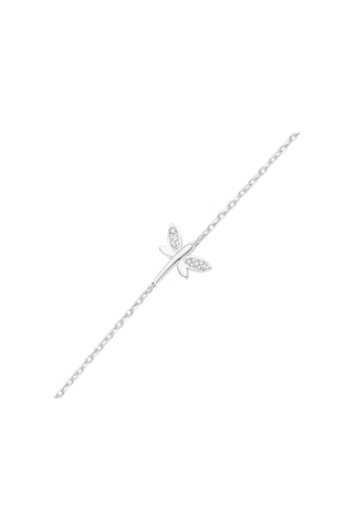 Altın Sepeti Beyaz Altın Zarif Yusufçuk Bileklik As479bl Beyaz Altın