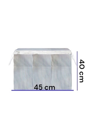 3 Adet Kazak Giysi Hurcu Baza Ve Yatak Altı Uyumlu 45x40x30 Cm Gri