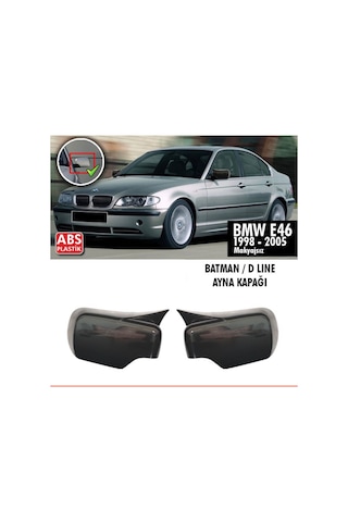 Bmw E46 Yarasa Batman Ayna Kapağı Plastik Parlak Siyah 1998-2005
