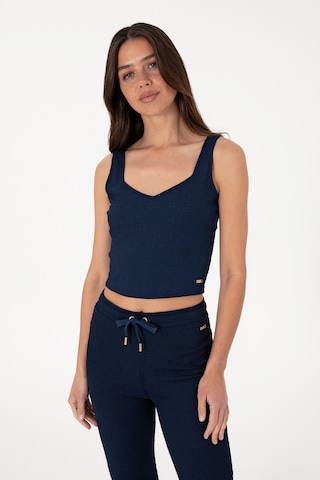 U.S. Polo Assn. Kadın Lacivert Kolsuz V Yaka Tişört 50306679-VR033