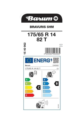 Barum 175/65 R14 82T Bravuris 5 HM Oto Yaz Lastiği 2024