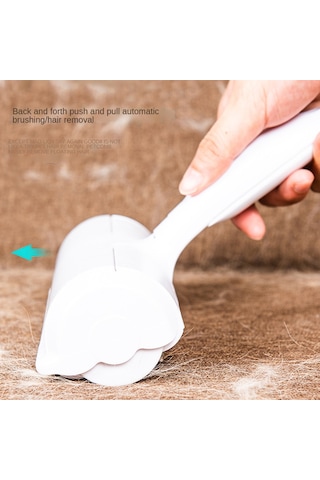 Coverzone Kedi Köpek Tüy Toplayıcı Hazneli 2 Yönlü Kıyafet Halı Yatak Kıl Toz Tüy Toplayıcı Gırgır Kırmızı