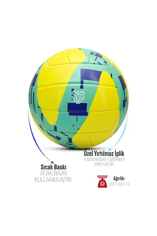 Telvesse Vt800 Spike Voleybol Topu Pompalı Yumuşak Doku Semi-pro İç-dış Mekan Soft Touch 300 G No:5 Açık Gri