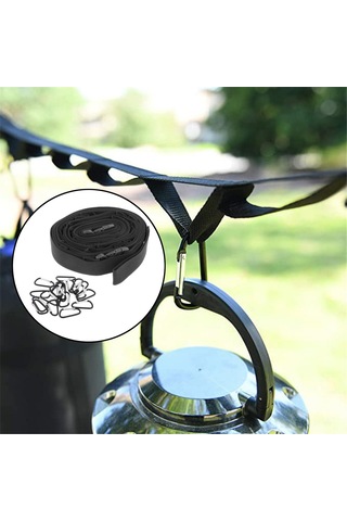 Homyl Çamaşır Askısı Için Açık Kamp İpi Halat Kancalı Kancalı Çok Renkli