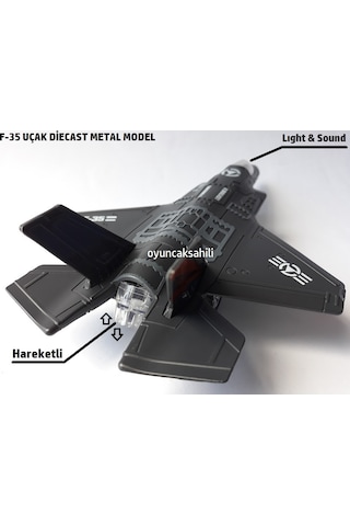 F35 Uçak Amerikan 5. Nesil Savaş Uçağı Metal Model F-35 Oyuncak