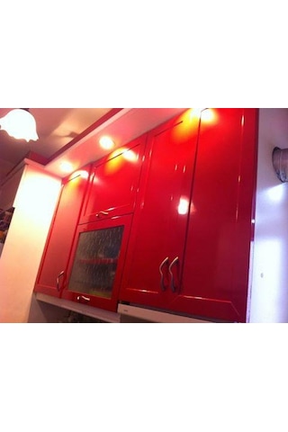 Parlak Kırmızı Yapışkanlı Kaplama Folyosu 122 Cm X 1 Mt
