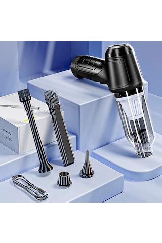 Cbtx Suıtu St-6645 Yüksek Güçlü Araba Ev El Süpürgesi Kablosuz Şarj Edilebilir Abs Elektrikli Süpürge - Siyah