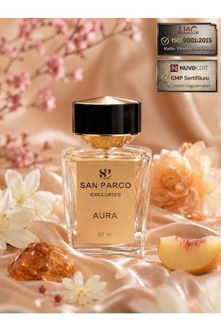 San Parco Aura Edp 50 Ml Kadın Parfüm - Meyvemsi, Çiçeksi Ve Amber Kalıcı Kadın Parfümü Çiçek - Meyve