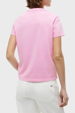 Tommy Jeans Logolu Pamuklu Bisiklet Yaka Kadın T Shirt T Shirt Dw0dw22905 Tou Pembe