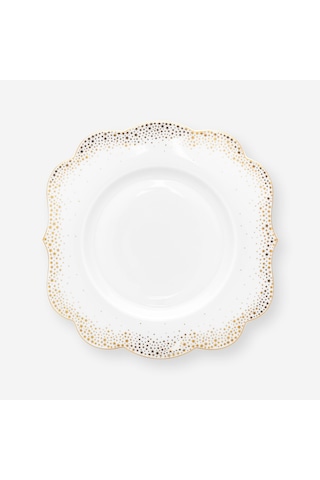 Beyaz Porselen Kahvaltı Tabağı 23,5 Cm