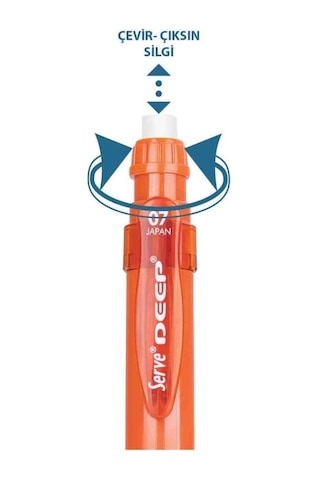Serve Deep Mekanik Uçlu Kalem Toprak Tonları 0.7 Mm Kiremit