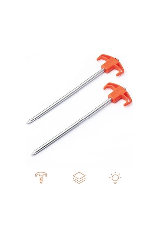 Naturehike Çadır Kazığı 25 Cm Galvanizli Demir 2 Pcs Turuncu Çok Renkli