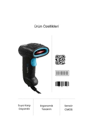 Usb Kablolu 1d/2d Barkod &amp Karekod Okuyucu