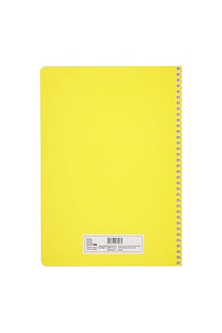 Meteksan Pruva A4 Pet Spiralli Karton Kapaklı Defter 144 Yaprak - Kareli - Sarı