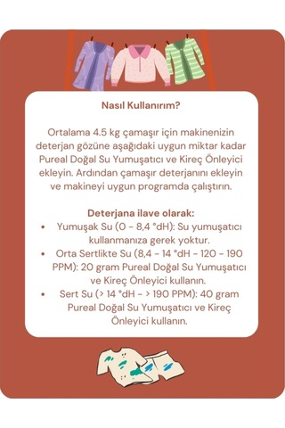 Pureal Doğal Su Yumuşatıcı Ve Kireç Önleyici 1 Kg Tekli