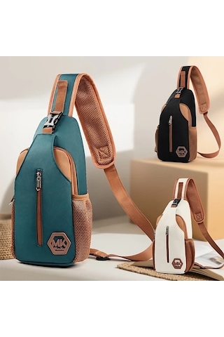 Trendooze Lumaworld Kadın Pembe Nylon Crossbody Çanta Ayarlanabilir Askı Kapasiteli Günlük Kullanışlı Pembe