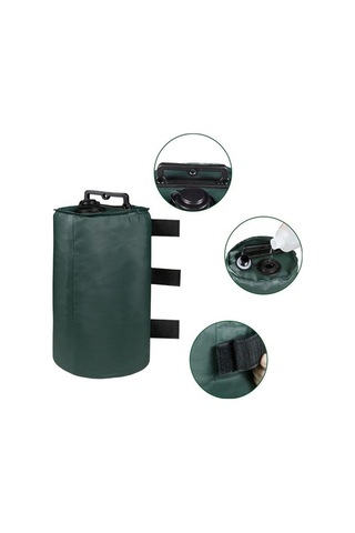 Ebitda Pvc Çadır Ağırlık Çantası - 10l, Yeşil/siyah Renkli Siyah Siyah