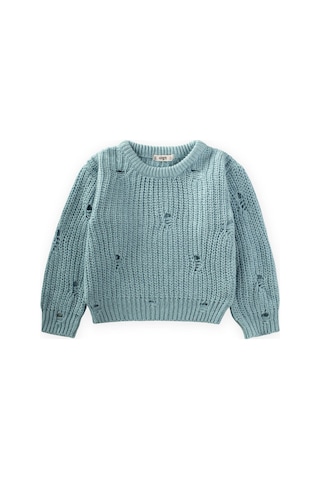 Cigit Selanik Triko Kazak 2-8 Yaş Mint Yeşili Mint Yeşili