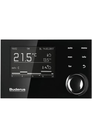 Buderus RC310 Kablolu Oda Termostatı Siyah