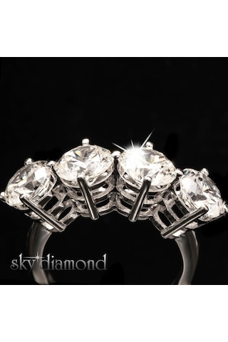 Yüksek Kraltacı 6mm Dörttaş Sky Diamond Gümüş