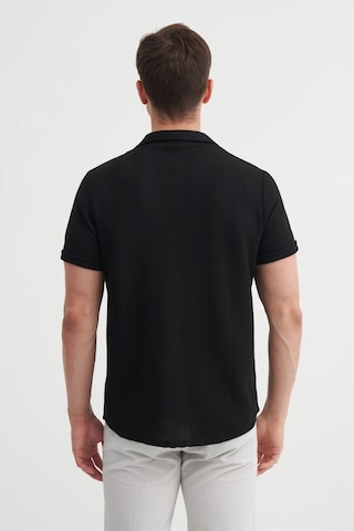 Cazador Örme Erkek K.kol Gömlek Slim Fit Siyah 2000 Siyah