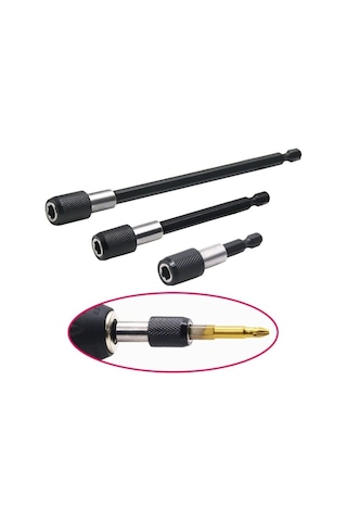 Hızlı Vidalama Adaptörü Bit Vidalama Uzatma Aparatı Manyetik Altı