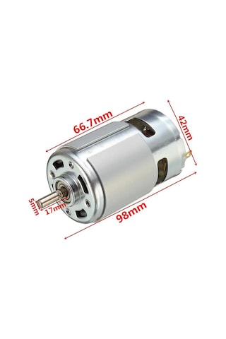 RS775 DC Motor 12V 15000Rpm Yüksek Hız Tork Çift Bilyalı Rulman Matkap Torna CNC Router Motor